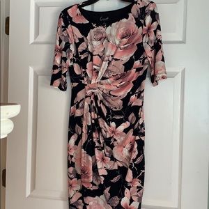 Size 6 navy and pink floral dress
